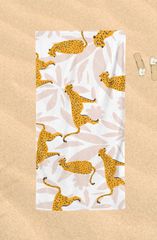 Stewehome Πετσέτα Θαλάσσης Λεοπάρ Πολύχρωμο Τροπικό Σχέδιο 75x150cm