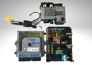 ΣΕΤ ΕΓΚΕΦΑΛΟΥ PEUGEOT 2008 / 208 - Κινητήρας 1.2 PureTech (HN01 / HN02) - ECU Kit Πλήρες
