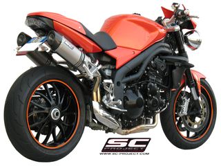 Εξατμίσεις Διπλά Τελικά Sc Project Oval  Titanium with carbon cap Triumph Street Triple 675 2007 2012(Η Τιμή ειναι ενδεικτική,Ρωτήστε μας για την προσφορά μας)