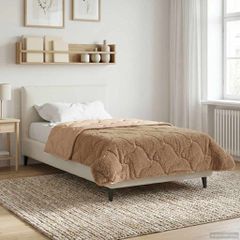 vidaXL Κουβέρτα ολόκληρου του χρόνου 155 x 220 cm Όχι Taupe