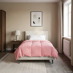 vidaXL Καλοκαιρινό Παπλωματοθήκη 155 x 200 εκ. Καλοκαίρι Ροζ