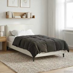vidaXL Καλοκαιρινό Παπλωματοθήκη 155 x 220 cm Καλοκαίρι Ανθρακί