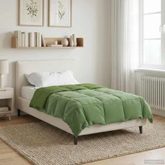 vidaXL Καλοκαιρινό Παπλωματοθήκη 155 x 220 cm Καλοκαίρι Πράσινο