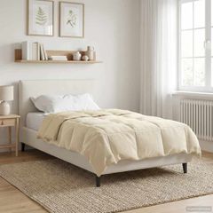 vidaXL Καλοκαιρινό Παπλωματοθήκη 155 x 220 cm Καλοκαίρι Κρεμ