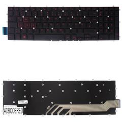 Deutsche Tastatur für Laptop - German Laptop Keyboard για Dell G Series G3 3500 3590 G5 5500 SE 5505 5587 0X1R2N X1R2N 0GGVTH GGVTH 0KJFJT KJFJT PK131Q03A05 DE No Frame Black with Red Keys ( Κωδ.40380
