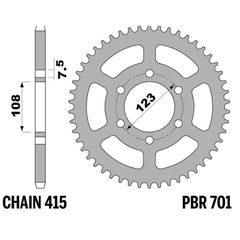 Γραναζι Πισω Σιδερενιο Std - 415 | Pbr