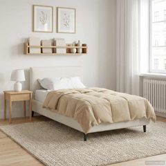 vidaXL Κουβέρτα ολόκληρου του χρόνου 135 x 200 cm 4 Εποχές Κρεμ