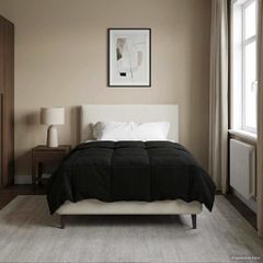 vidaXL Κουβέρτα ολόκληρου του χρόνου 140 x 200 cm 4 Εποχές Μαύρο
