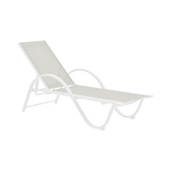 Ξαπλώστρα Με Μπράτσα Λευκό - Εκρού 200x62x35cm Attain
