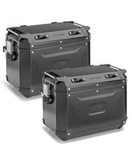 Kappa Σετ Πλαϊνές Βαλίτσες Αλουμινίου K'VOYAGER 48lt Black KVG48BPACK2
