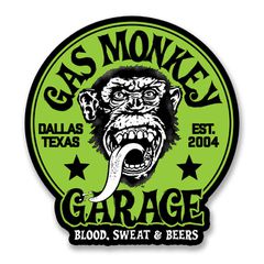 Gas Monkeys Garage Αυτοκόλλητο Green Logo GMG Sticker