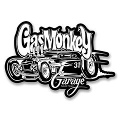 Gas Monkeys Garage Αυτοκόλλητο White Car GMG Sticker