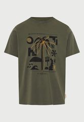 Funky Buddha Ανδρικό t-shirt με τύπωμα στην πλάτη FBM013-046-04
