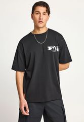 Funky Buddha Ανδρικό oversized t-shirt με τύπωμα στην πλάτη FBM013-018-04