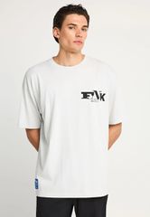 Funky Buddha Ανδρικό oversized t-shirt με τύπωμα στην πλάτη FBM013-018-04