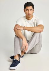 Funky Buddha Ανδρικό comfort fit λινό chino παντελόνι FBM013-011-02-thumb-2