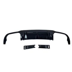 Diffuser Mercedes W204 C-Class (2007-2013) για C63 προφυλακτήρα AMG Style - μαύρο γυαλιστερό