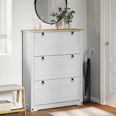 Ντουλάπα Παπουτσιών με συρτάρι Corona Λευκό 99 x 32 x 122 εκ. 42024954