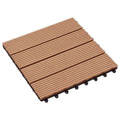 Πλάκα Κατασκευής 11 τμχ. Ξύλο teak 30 x 30 cm WPC 42046669
