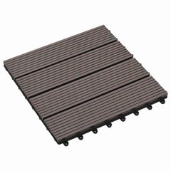 Πλάκα Κατασκευής 11 τμχ. Σκούρο Καφέ 30 x 30 cm WPC 42046670
