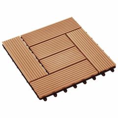 Πλάκα Κατασκευής 11 τμχ. Ξύλο teak 30 x 30 cm WPC 42046672