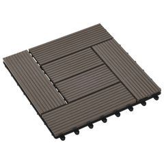Πλάκα Κατασκευής 11 τμχ. Σκούρο Καφέ 30 x 30 cm WPC 42046673