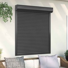 Ρολό εισόδου Ανθρακί 110 x 130 cm Αλουμίνιο και Πολυουρεθάνη 42047069