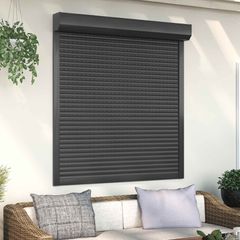 Ρολό εισόδου Ανθρακί 130 x 140 cm Αλουμίνιο και Πολυουρεθάνη 42047072