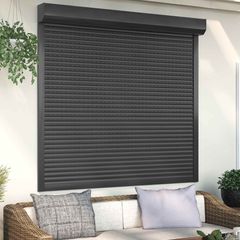 Ρολό εισόδου Ανθρακί 160 x 150 cm Αλουμίνιο και Πολυουρεθάνη 42047074