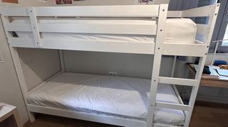 Κουκέτα IKEA MYDAL 90x200 + 2 στρώματα ÅFJÄLL + ανώστρωμα + προστατευτικά