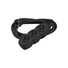 TECHNIK ΠΟΛΥΠΡΙΖΟ 3 ΘΕΣΕΩΝ ΧΩΡΙΣ ΔΙΑΚΟΠΤΗ 3x1.5mm 1.5m ΜΑΥΡΟ