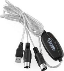 Midi Interface Usb to MIDI Keyboard Interface Μαύρο