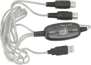 Midi Interface Usb to MIDI Keyboard Interface Μαύρο-thumb-1