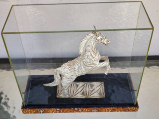 Συλλεκτικό Χειροποίητο Άλογο από Καθαρό Ασήμι 925 – Παραδοσιακή Συρματερή Τέχνη (Filigree)