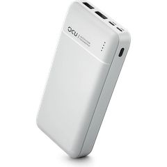 OTU Power Bank 20000mAh Fast Charge 2.4A με 2 Θύρες USB & Είσοδο Type-C / Micro-USB – PB-201 White