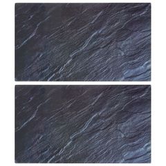 vidaXL Επιφάνεια Κοπής 2 τεμ. Σχέδιο Φυσικής Πέτρας από Ψημένο Γυαλί