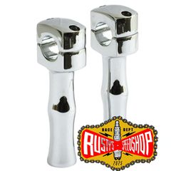 5” Domed Risers Chrome – Harley / Chopper | Old School