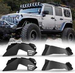 Φρύδια Φτερών Jeep Wrangler JK 07-17 Front and Rear Steel Inner Fender Liners V1 Design