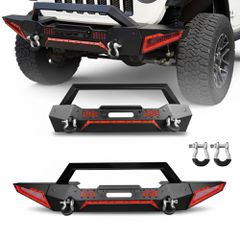 Εμπρός Προφυλακτηρας Jeep Wrangler JL/JT 18-26Off D-Rings, Bull Bar & Winch Plate Off Road Texas Design