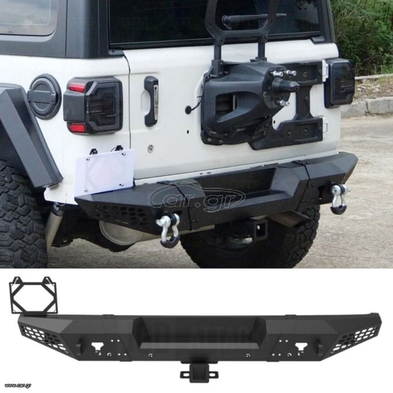 Πίσω Προφυλακτήρας With D-Rings & License Plate Bracket (JEEP WRANGLER JL 2018–2026)Off-Road Alaska Design
