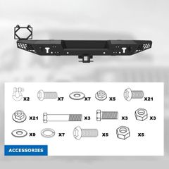 Πίσω Προφυλακτήρας With D-Rings & License Plate Bracket (JEEP WRANGLER JL 2018–2026)Off-Road Alaska Design-thumb-10