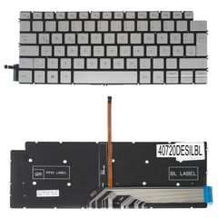 Deutsche Tastatur für Laptop - German Laptop Keyboard για Dell Inspiron 7490 7391 13 5301 5390 5391 Latitude 3301 6VXWW 7D4K4 08GH4P PK132KD3A01 490.0GD07.0L1D 0XKGG 2RVRV DE No Frame Backlight Silver