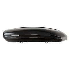 Menabo - Μπαγκαζιέρα Οροφής Satellite 550 Duo Διπλό Άνοιγμα Black με Δαγκάνες Crab (Μαύρη / Γυαλιστερή 198x94x36cm) για Ασφαλή Μεταφορά Φορτίου (16930/MB)