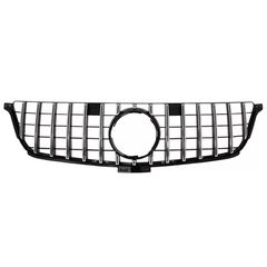 Emprós Grília katállhlh gia Mercedes ML-Class W166 (2012-2014) GT-R Panamericana Schediasmós Mavro Chrómio