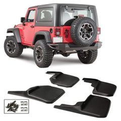 Jeep Wrangler JK 2007-2018 Mud Flaps Front And Rear Set