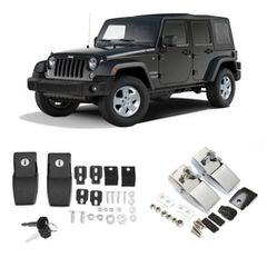 Jeep Wrangler JK 2007-2018 Hood Latch Lock Kit