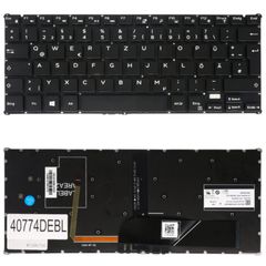 Deutsche Tastatur für Laptop - German Laptop Keyboard για Dell Latitude 11 5175 5179 Venue 11 pro 5130 7130 7139 7140 02MDW4 PK131FF3A00 NSK-LUBBC 01 PK131FF1A12 0K0KXN DE No Frame Backlight Black ( Κ