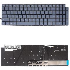 Πληκτρολόγιο Ελληνικό - Greek Laptop Keyboard για Dell Inspiron 15 7510 5510 5515 3511 3515 16 7610 MK2CK 0MK2CK 10T1W 505WH 0505WH 9PPKF 48J27 048J27 9JKXV 55P41 GR No Frame Backlight Gray ( Κωδ.4070