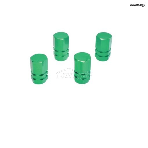 Green Tire Valve Cap Set 4pcs