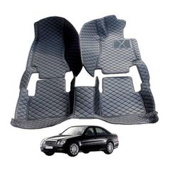 5D Πατάκια Mercedes W211 2002-2009 Καφέ Με Μπεζ Ραφή